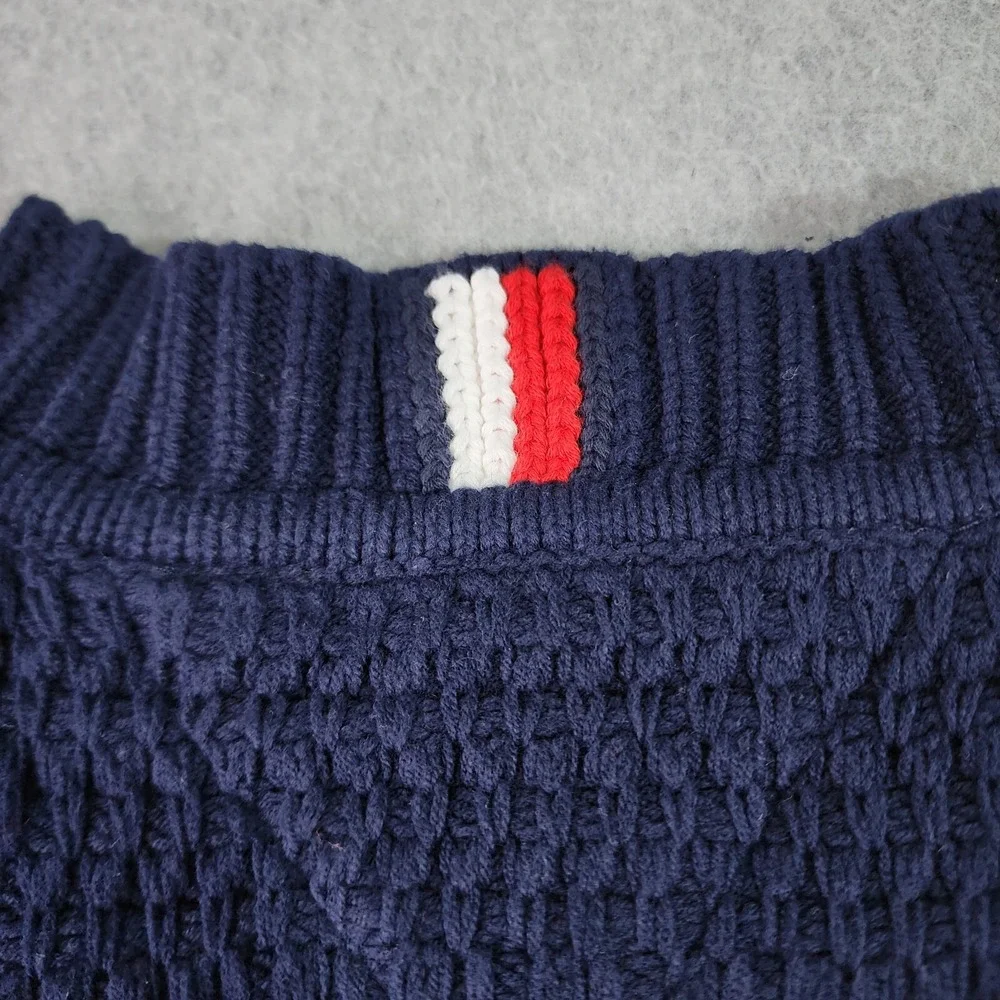 Tommy Hilfiger Ombre Textured Cardigan‎ Varsity Sweater Mens XL Multicolor Heavy